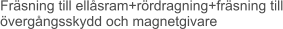 Fräsning till ellåsram+rördragning+fräsning till övergångsskydd och magnetgivare