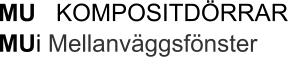 MU   KOMPOSITDÖRRAR  MUi Mellanväggsfönster