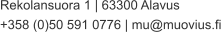 Rekolansuora 1 | 63300 Alavus +358 (0)50 591 0776 | mu@muovius.fi