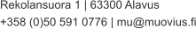 Rekolansuora 1 | 63300 Alavus +358 (0)50 591 0776 | mu@muovius.fi