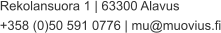 Rekolansuora 1 | 63300 Alavus +358 (0)50 591 0776 | mu@muovius.fi