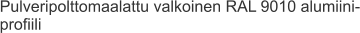 Pulveripolttomaalattu valkoinen RAL 9010 alumiini-profiili