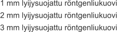 1 mm lyijysuojattu röntgenliukuovi 2 mm lyijysuojattu röntgenliukuovi 3 mm lyijysuojattu röntgenliukuovi